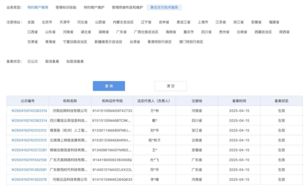 倍顺网 收单外包备案名单更新：又有242家机构通过备案